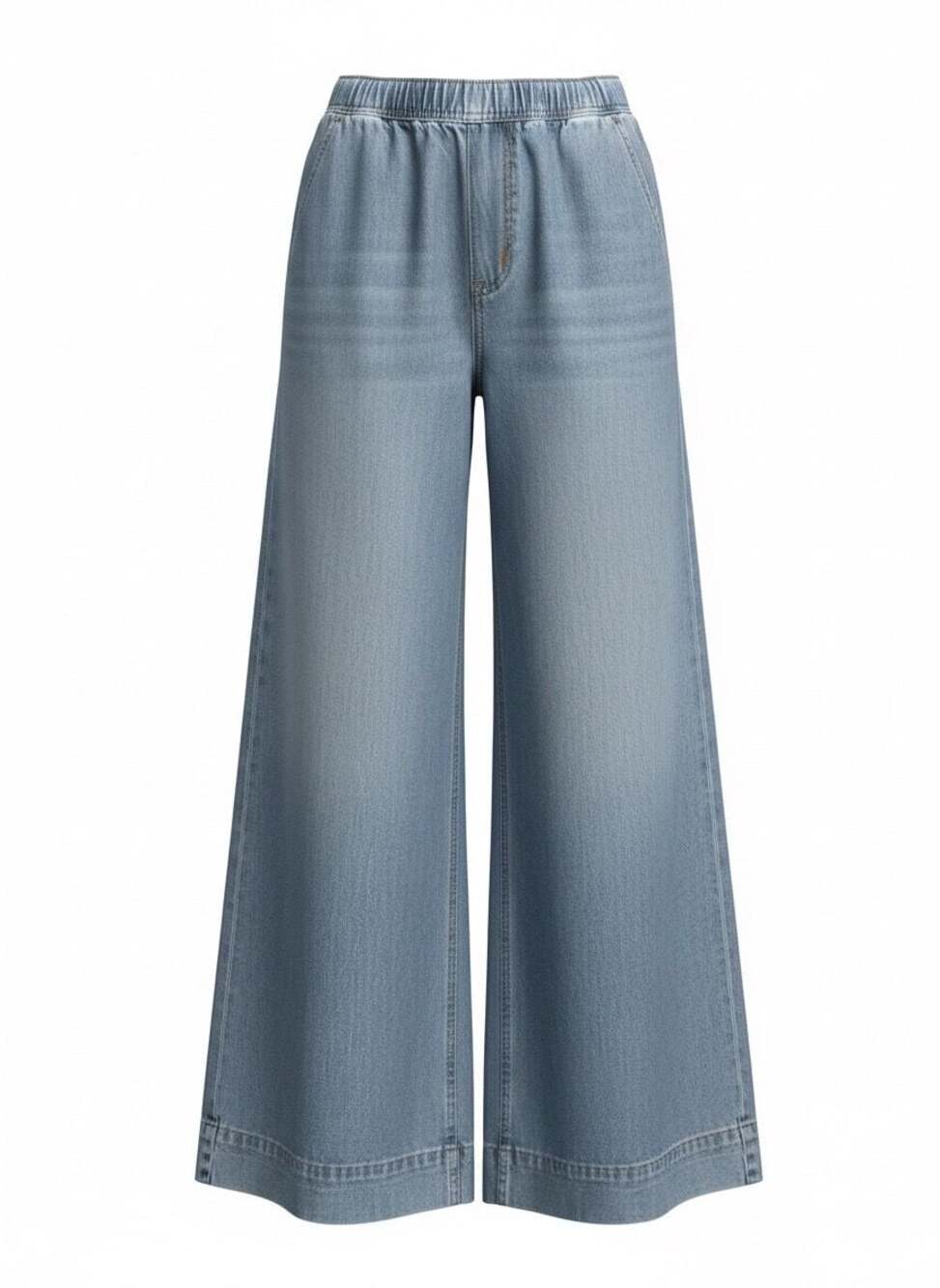 Gap Women's Elastic Waist Wide Leg Denim Pants
A76
